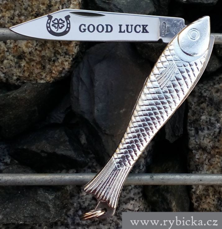 Kapesní nůž Rybička Mikov 130-NZn-1 motiv "GOOD LUCK"