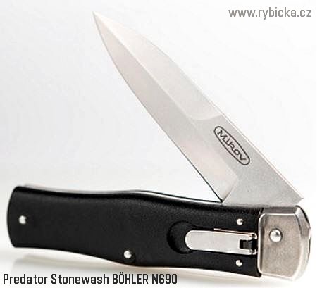 SET KRABIČKA vyhazovací nůž Mikov Predator 241-BH-1/STKP Stonewash BÖHLER N690