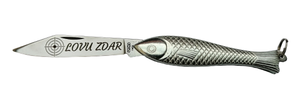 Nůž Rybička v dárkové krabičce "LOVU ZDAR" Mikov 130-NZn-1