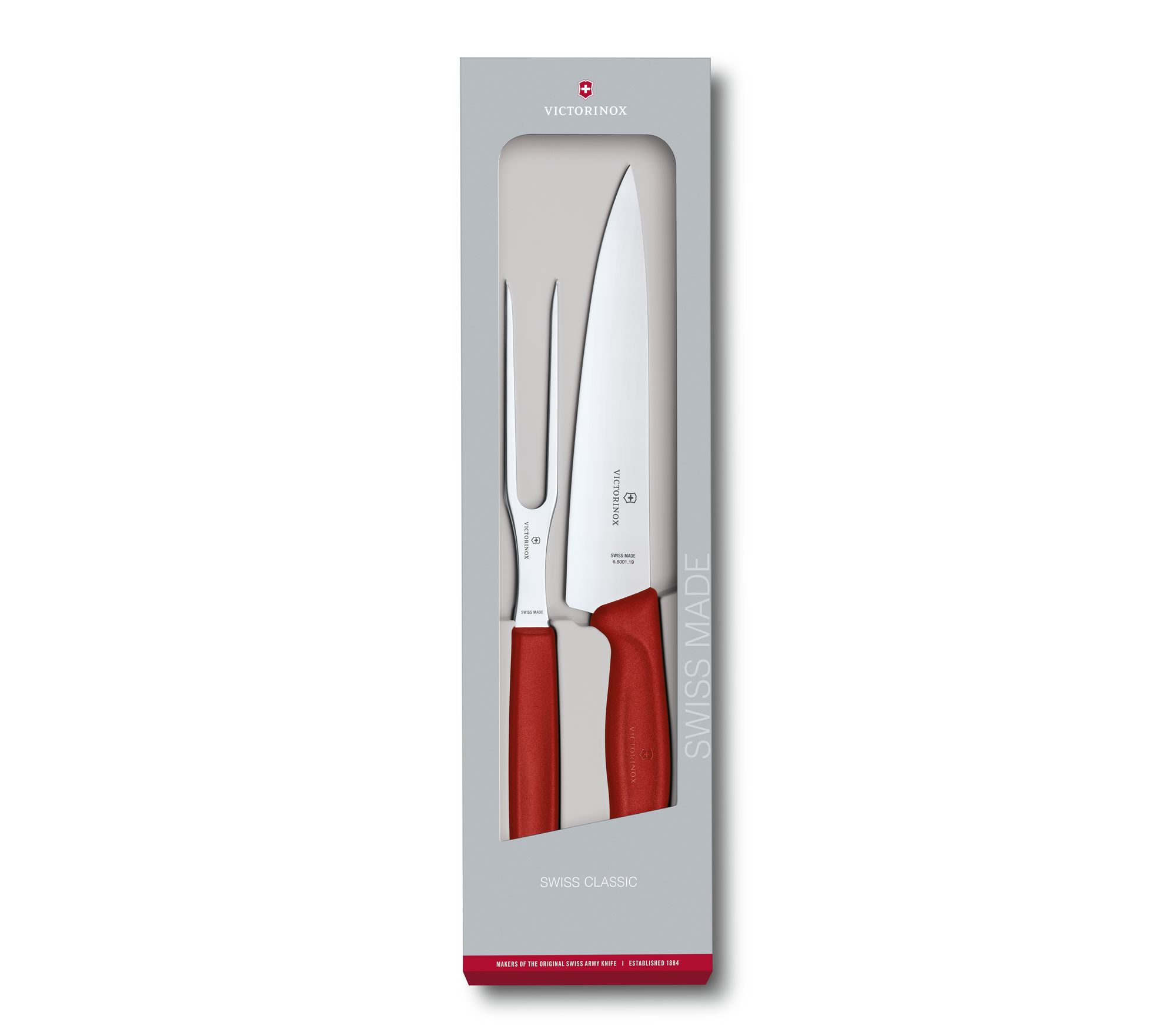 Sada VICTORINOX nůž+vidlice Swiss Classic červená
