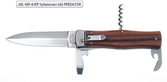 Vyhazovací nůž Mikov PREDATOR 241-ND-4/KP 420 palisandr