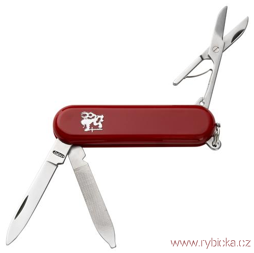 Nůž ADELE Mikov 202-NH-4/K červený, čepel, pilník, nůžky